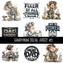 Handyman Decal  UV DTF Decal sheets 2 designs to choose from