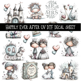 Happily Ever After UV DTF Decal sheets