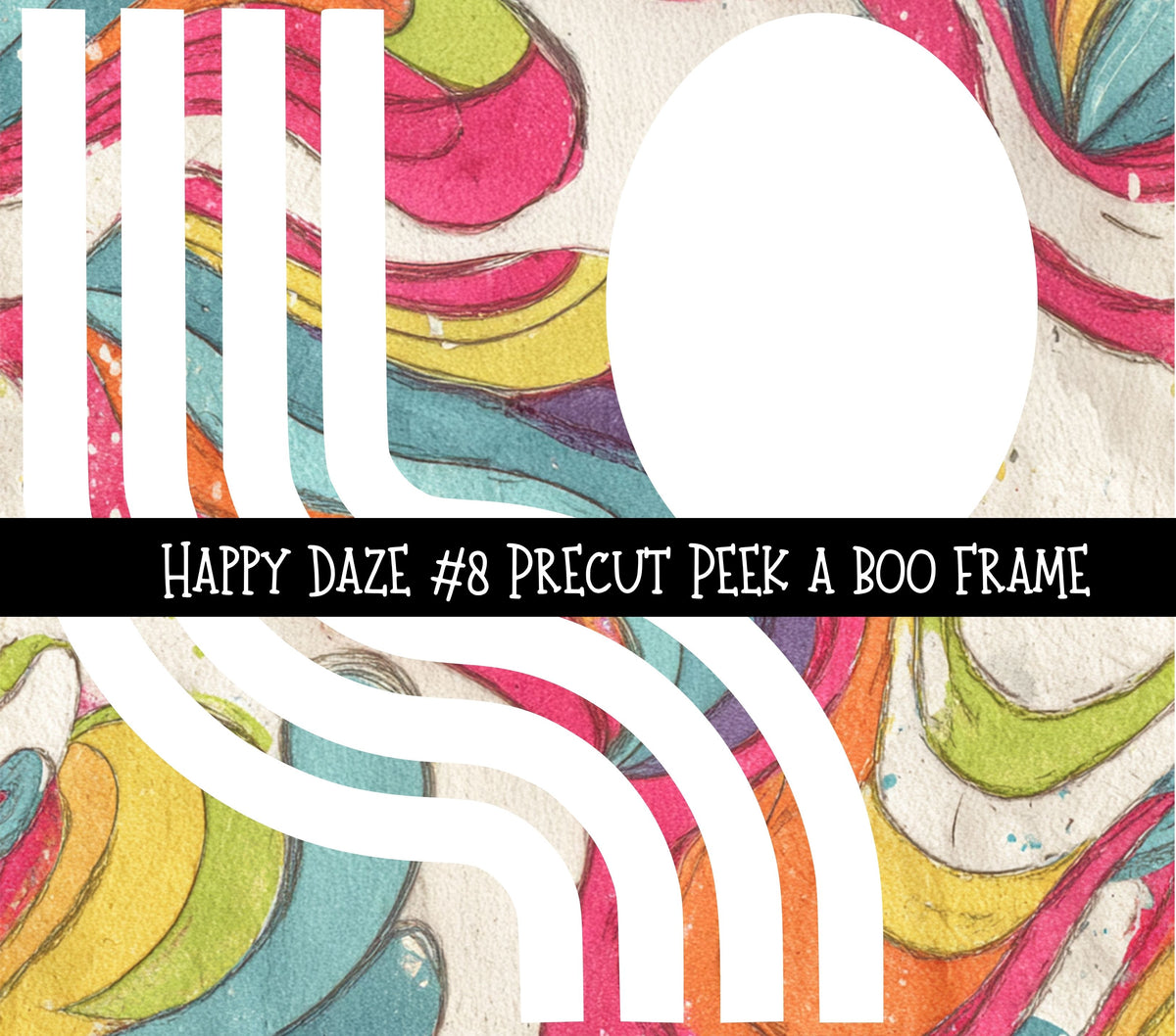 Happy Daze Precut Peek a Boo Frame vinyl tumbler wraps 8 designs (Copy)