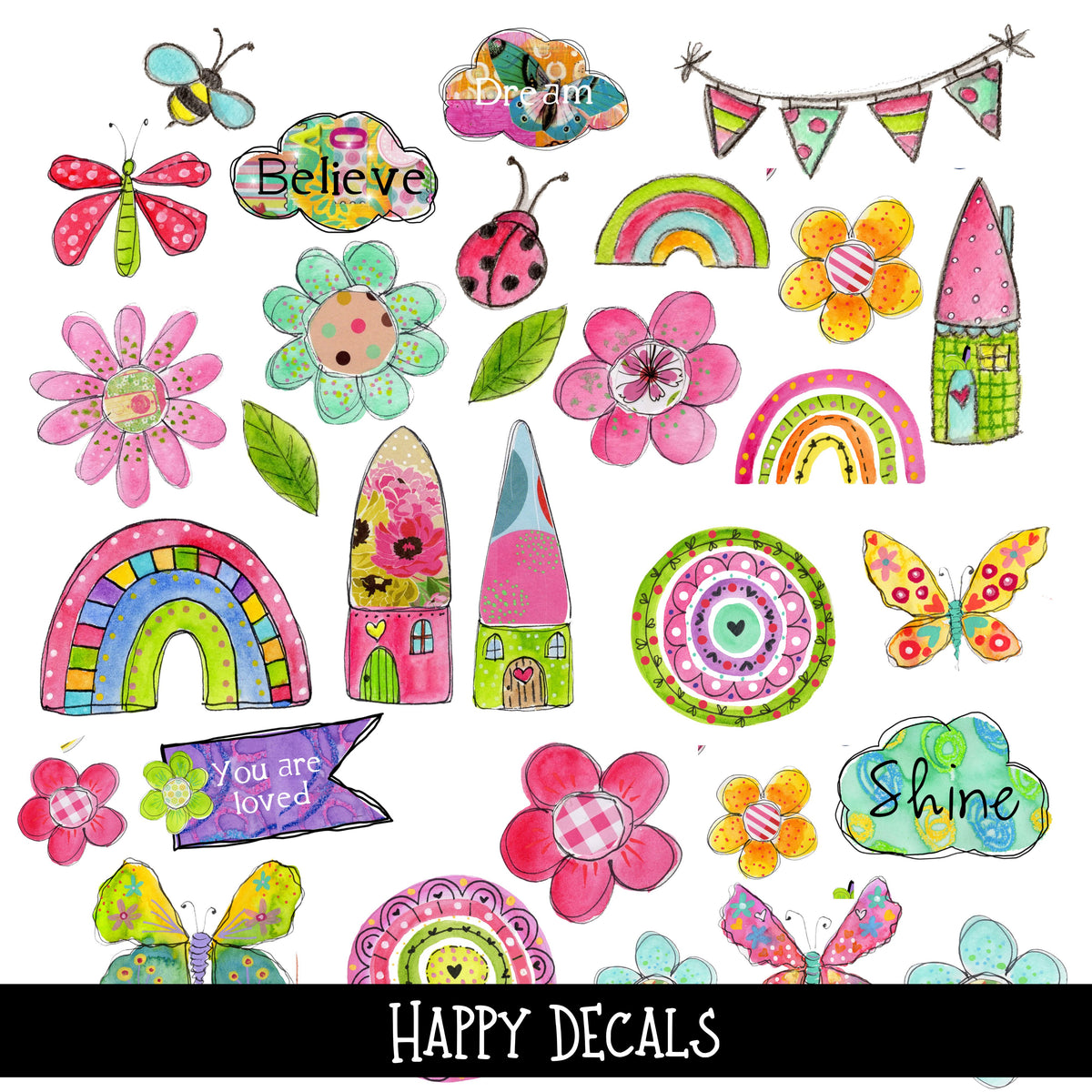Happy Decals UV DTF Decal sheet