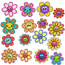 Happy Flowers UV DTF Decal sheet