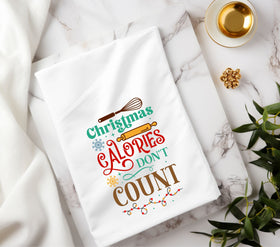 Christmas calories DTF towel Transfer