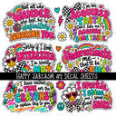 Happy Sarcasm UV DTF Decal sheets 6 Designs available
