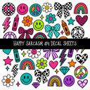 Happy Sarcasm UV DTF Decal sheets 6 Designs available