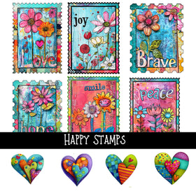 Happy Stamps UV DTF Decal sheet