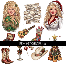 Hard Candy Christmas UV DTF Decal sheets 5 Designs available
