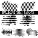 Harlequin Check Patches - UV DTF Decal sheet