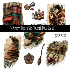 Harry Potter Torn Pages Decal sheets 4 designs available