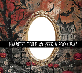 Haunted Toile Precut Peek a Boo Frame vinyl tumbler wraps 4 designs