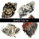 Haunted Toile Torn Pages UV DTF Decal sheets 6 Designs available