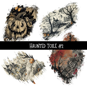 Haunted Toile Torn Pages UV DTF Decal sheets 6 Designs available