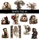 Haunted Toile Torn Pages UV DTF Decal sheets 6 Designs available