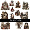 Haunted Toile Torn Pages UV DTF Decal sheets 6 Designs available