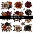Haunted Toile Torn Pages UV DTF Decal sheets 6 Designs available
