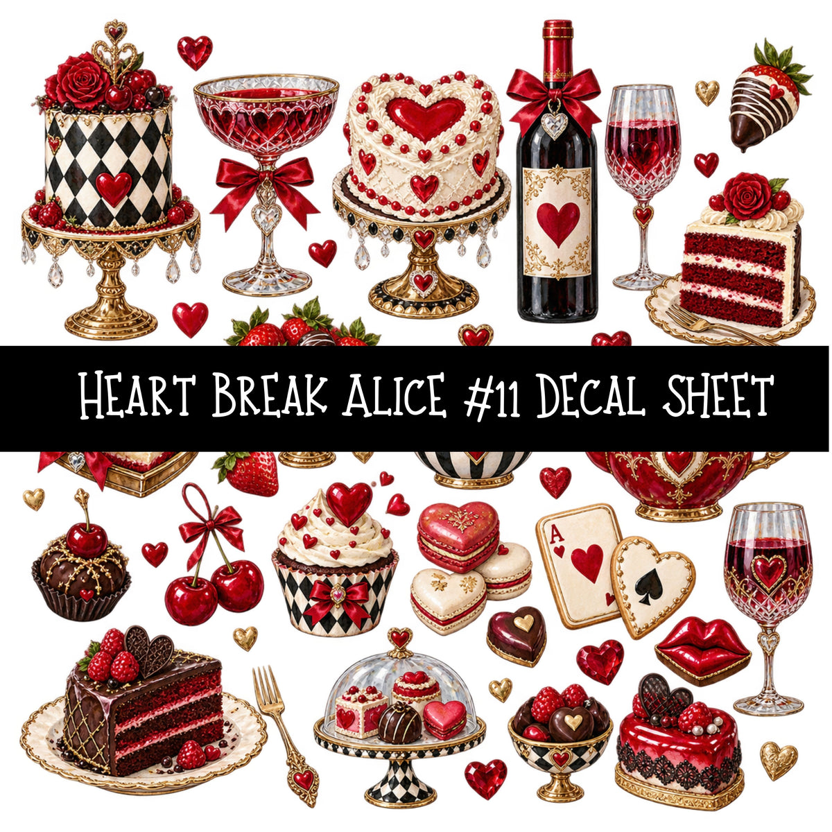 Heartbreak Alice UV DTF Decal sheets 20 Designs available