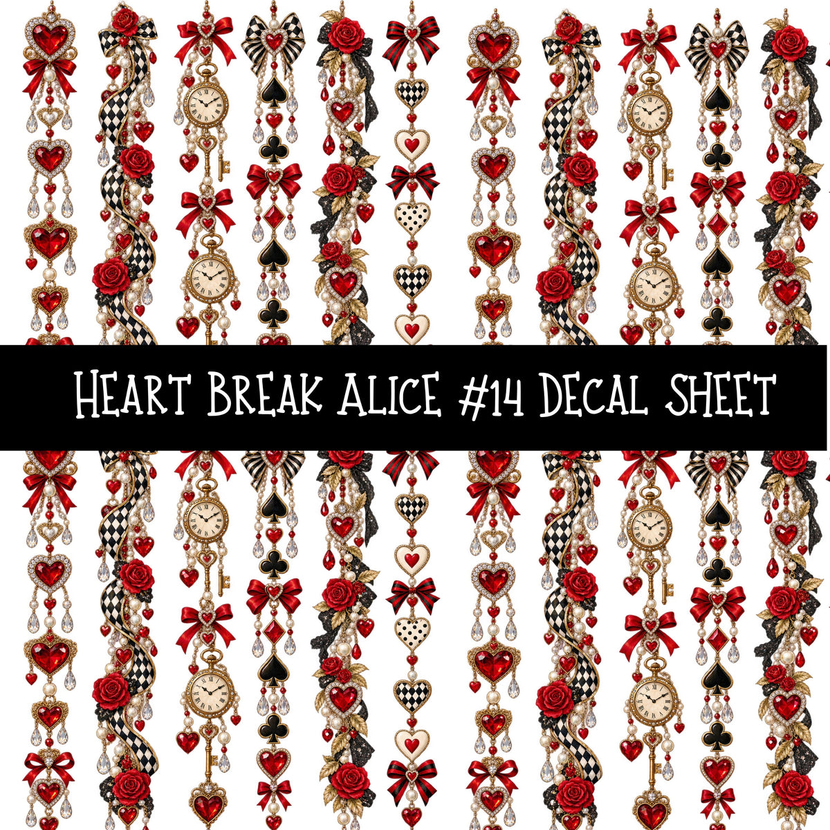 Heartbreak Alice UV DTF Decal sheets 20 Designs available