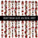 Heartbreak Alice UV DTF Decal sheets 20 Designs available