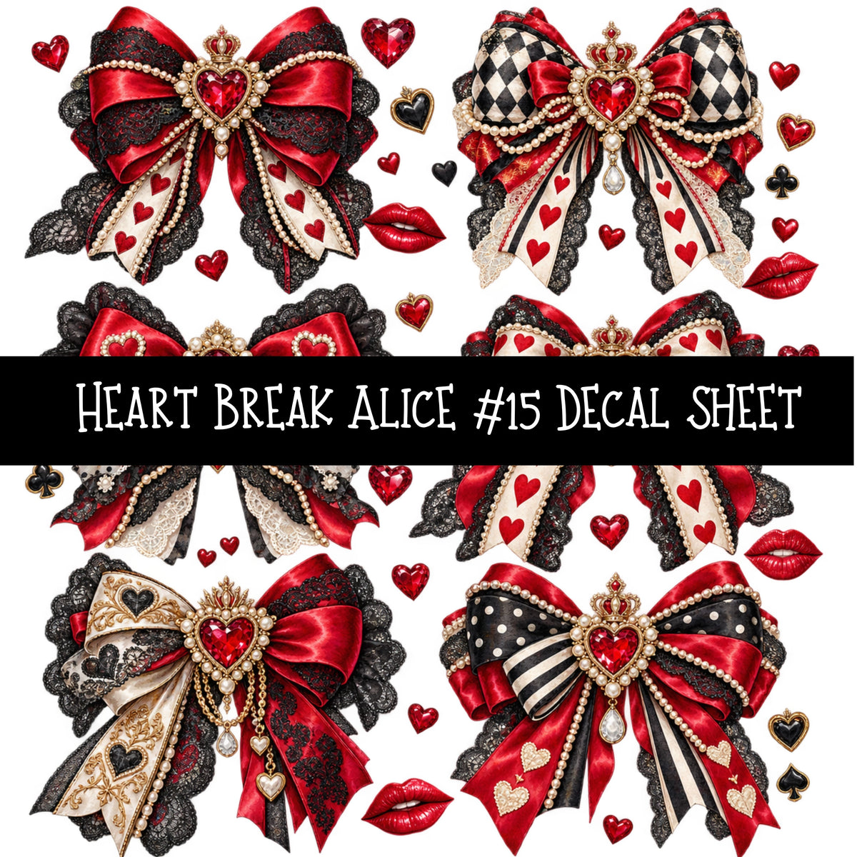 Heartbreak Alice UV DTF Decal sheets 20 Designs available