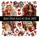 Heartbreak Alice UV DTF Decal sheets 20 Designs available