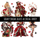 Heartbreak Alice UV DTF Decal sheets 20 Designs available