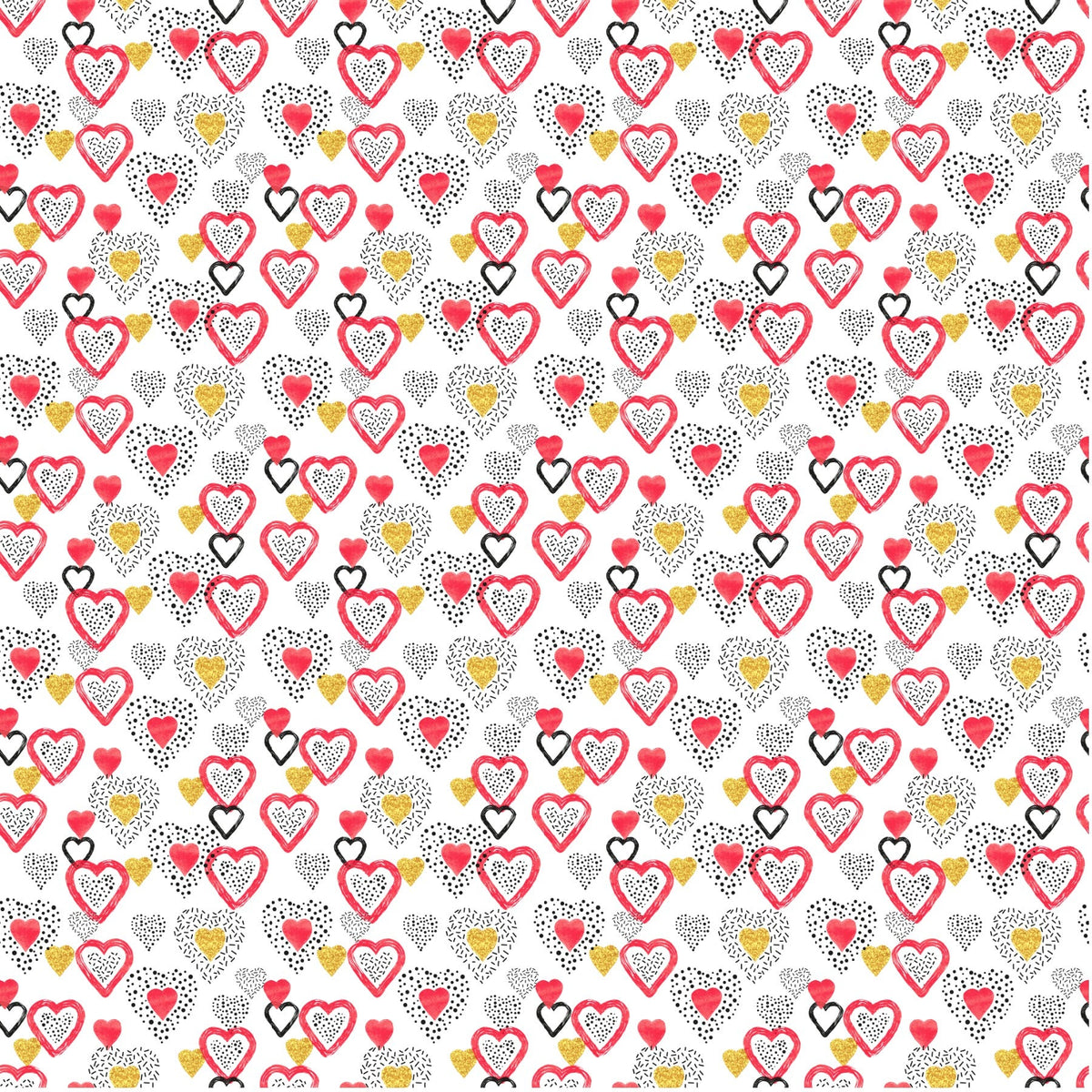 Doodled Hearts - Adhesive Vinyl