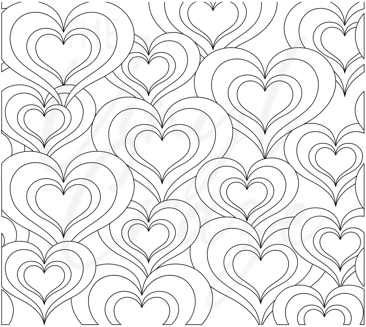 Hearts 20oz Straight Cut file SVG