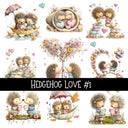Hedgehog Love UV Decal sheets 2 to choose from