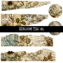 Heirloom Teal Torn Pages UV DTF Decal sheets 6 Designs available