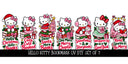 Hello Kitty Book mark UV DTF Decal sheet- set of 7 Designs