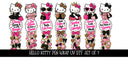 Hello Kitty Pen wraps UV DTF Decal sheet- set of 7 Designs