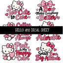 Hello UV DTF Decal sheets 11 Designs available