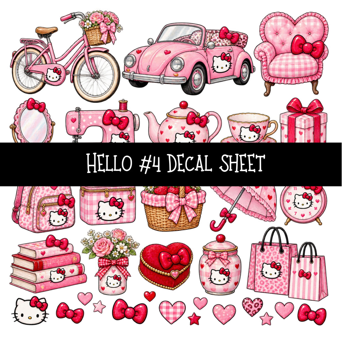 Hello UV DTF Decal sheets 11 Designs available