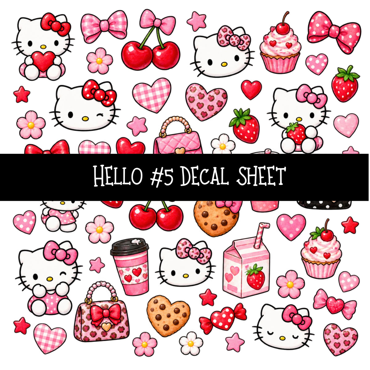 Hello UV DTF Decal sheets 11 Designs available