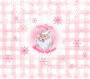 Pink Snowflakes Here comes Santa Clause Vinyl wrap