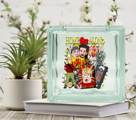 Home Alone Glass Block Decal