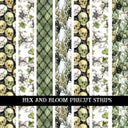 Hex and Bloom precut Strips 12x12 vinyl sheet