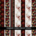 Crimson Curse precut Strips 12x12 vinyl sheet