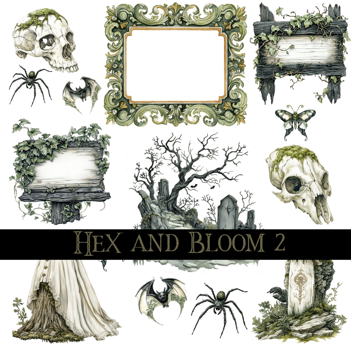Hex and Bloom Collection Decal sheets- 8 styles