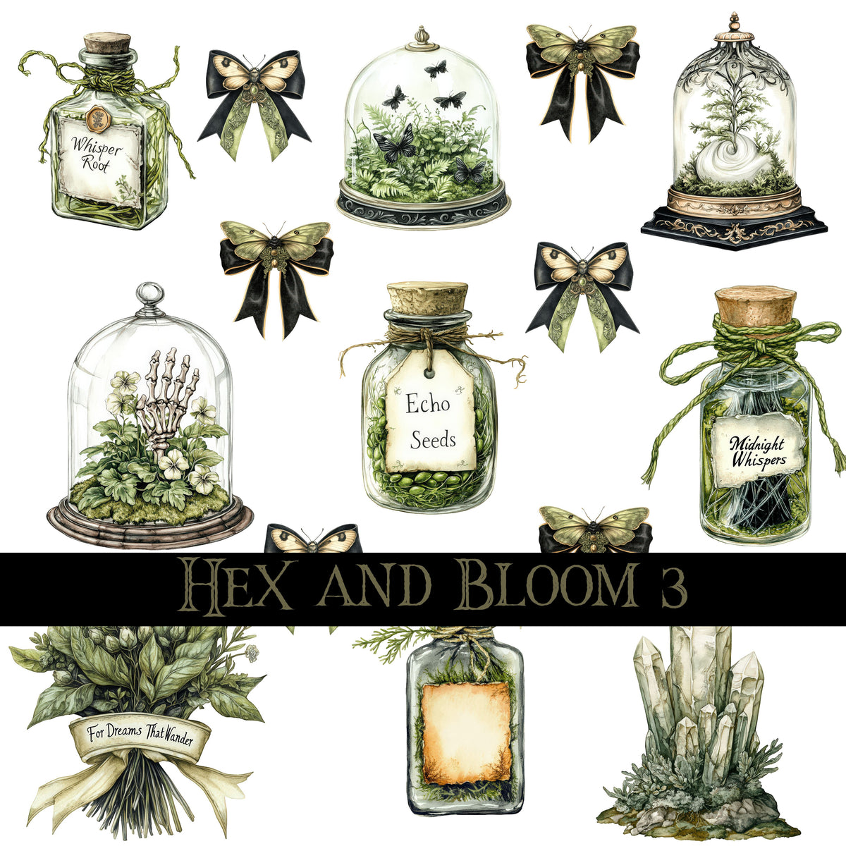 Hex and Bloom Collection Decal sheets- 8 styles