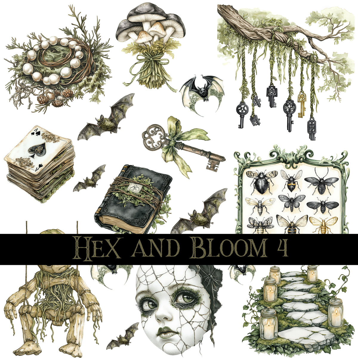 Hex and Bloom Collection Decal sheets- 8 styles