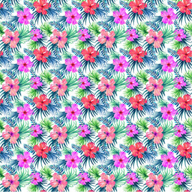 Hibiscus And Palm - Adhesive Vinyl
