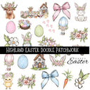 Highland Easter Doodle Patchwork Set