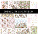 Highland Easter Doodle Patchwork Set