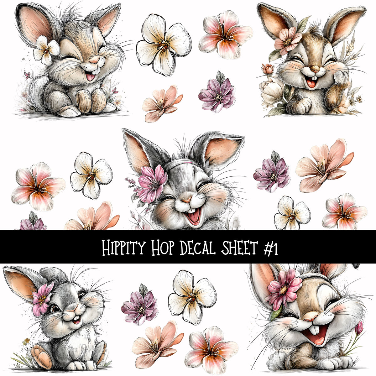 Hippity Hop UV DTF Decal sheets 2 to choose from