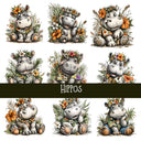 Hippos - UV DTF Decal sheet
