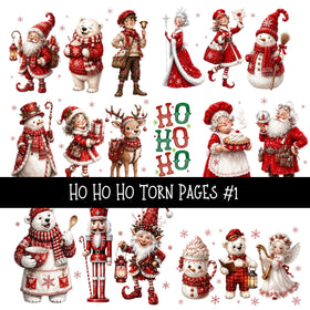 Ho Ho Ho Torn Pages UV DTF Decal sheets 11 Designs available