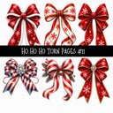 Ho Ho Ho Torn Pages UV DTF Decal sheets 11 Designs available