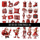 Ho Ho Ho Torn Pages UV DTF Decal sheets 11 Designs available