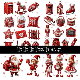 Ho Ho Ho Torn Pages UV DTF Decal sheets 11 Designs available