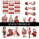 Ho Ho Ho Torn Pages UV DTF Decal sheets 11 Designs available